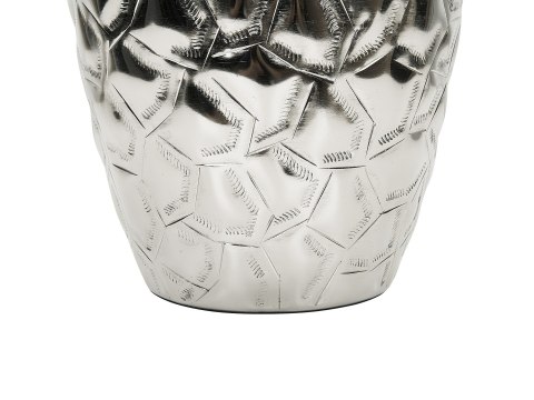 Wazon na kwiaty metalowy 39 cm srebrny INSHAS