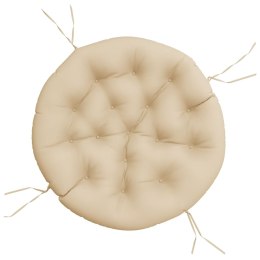 VidaXL Okrągła poduszka, beżowa, Ø 100 x11 cm, tkanina Oxford