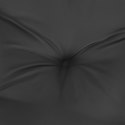 VidaXL Okrągła poduszka, czarna, Ø 60 x11 cm, tkanina Oxford