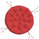 VidaXL Okrągła poduszka, czerwona, Ø 100 x11 cm, tkanina Oxford
