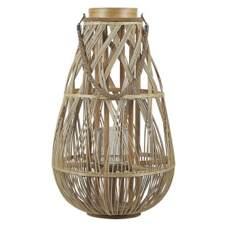 Lampion drewniany 56 cm naturalny TONGA