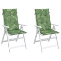 Poduszki na krzesła ogrodowe, 2 szt., wzór w liście, tkanina Lumarko!