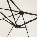 Podwójny parasol ogrodowy, piaskowa biel, 449x245 cm Lumarko!