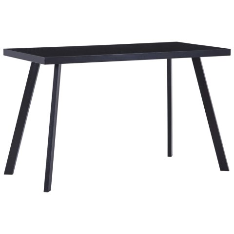 VidaXL Stół jadalniany, czarny, 120x60x75 cm, hartowane szkło