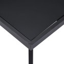 VidaXL Stół jadalniany, czarny, 120x60x75 cm, hartowane szkło