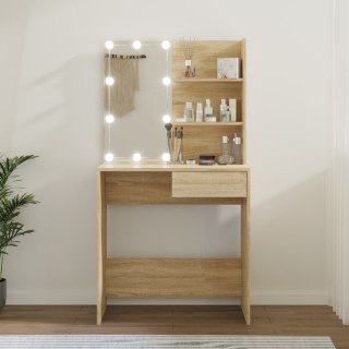 Toaletka z oświetleniem LED, dąb sonoma, 74,5x40x141 cm Lumarko!