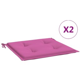 Poduszki na krzesła ogrodowe, 2 szt., różowe, 50x50x3 cm Lumarko!