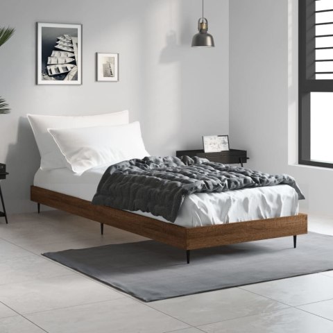 VidaXL Rama łóżka, brązowy dąb, 75x190 cm, materiał drewnopochodny