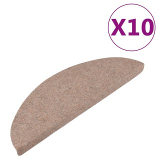 VidaXL Samoprzylepne nakładki na schody, 10 szt., beżowe, 56x17x3 cm