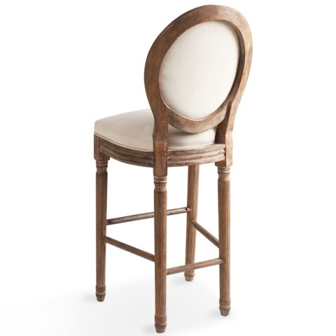 VidaXL Stołki barowe, 2 szt., białe, len