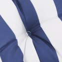 VidaXL Poduszka na ławkę ogrodową, niebiesko-białe paski, 120x50x7 cm