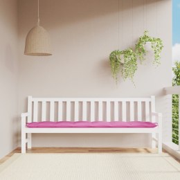 VidaXL Poduszka na ławkę ogrodową, różowa, 200x50x7 cm, tkanina