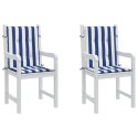 Poduszki na krzesła z niskim oparciem, 2 szt., niebiesko-białe Lumarko!