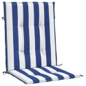 Poduszki na krzesła z niskim oparciem, 2 szt., niebiesko-białe Lumarko!