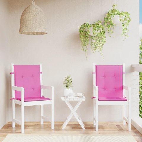Poduszki na krzesła z niskim oparciem, 2 szt., różowe, tkanina Lumarko!