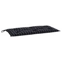 Poduszki na ławkę ogrodową, 2 szt., czarne w kratę, 100x50x7 cm Lumarko!
