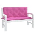VidaXL Poduszki na ławkę ogrodową, 2 szt., różowe, 120x50x7 cm