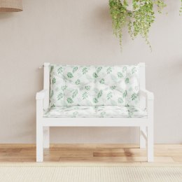 Poduszki na ławkę ogrodową, 2 szt., wzór w liście, 100x50x7 cm Lumarko!