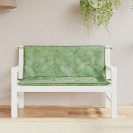 Poduszki na ławkę ogrodową, 2 szt., wzór w liście, 120x50x7 cm Lumarko!