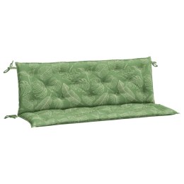 Poduszki na ławki ogrodowe, 2 szt., wzór w liście, 150x50x7 cm Lumarko!