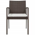 Krzesła ogrodowe z poduszkami, 2 szt., brązowe, 56,5x57x83 cm Lumarko!