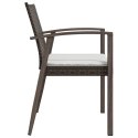 Krzesła ogrodowe z poduszkami, 2 szt., brązowe, 56,5x57x83 cm Lumarko!