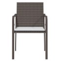 VidaXL Krzesła ogrodowe z poduszkami, 2 szt., brązowe, 56x59x84 cm