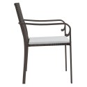 Krzesła ogrodowe z poduszkami, 2 szt., brązowe, 56x59x84 cm Lumarko!