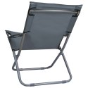 Składane krzesła plażowe, 2 szt., tkanina, szare Lumarko!