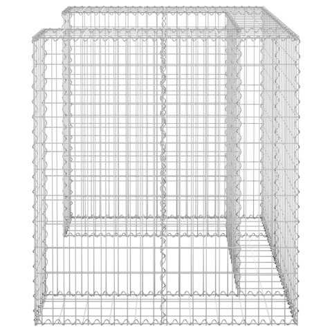 Gabionowa osłona kosza na śmieci, stal, 110x100x110 cm Lumarko!