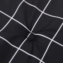 VidaXL Poduszka na leżak, czarna w kratkę, tkanina Oxford