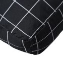 Poduszka na paletę, czarna w kratę, 58x58x10 cm, tkanina Oxford Lumarko!