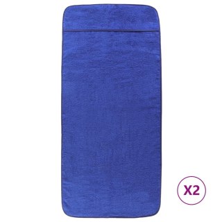 Ręczniki plażowe, 2 szt., niebieskie, 75x200 cm, 400 g/m² Lumarko!