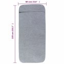 VidaXL Ręczniki plażowe, 2 szt., szare, 60x135 cm, tkanina, 400 g/m²