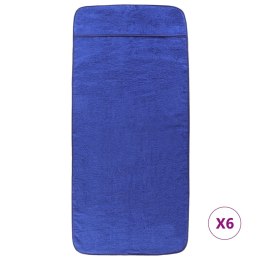 Ręczniki plażowe, 6 szt., niebieskie, 60x135 cm, 400 g/m² Lumarko!