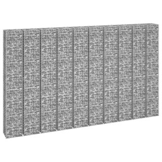 Wysokie donice gabionowe, 4 szt., 30x30x50/100/150/200 cm Lumarko!
