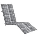 Poduszka na leżak, szara krata, (75+105)x50x3 cm Lumarko!