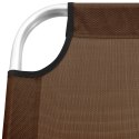 VidaXL Wysoki leżak dla seniora, składany, brązowy, aluminiowy