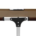 VidaXL Wysoki leżak dla seniora, składany, brązowy, aluminiowy