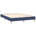 Łóżko kontynentalne z materacem, niebieskie, tkanina 140x190 cm Lumarko!