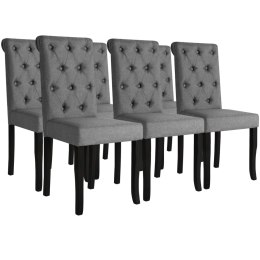 VidaXL Krzesła stołowe, 6 szt., ciemnoszare, tkanina