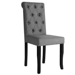 VidaXL Krzesła stołowe, 6 szt., ciemnoszare, tkanina