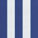 VidaXL Poduszka na ławkę ogrodową, biało-niebieskie paski, 150x50x3 cm