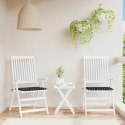 Poduszki na krzesła ogrodowe, 2 szt, czarne w kratę, 50x50x3 cm Lumarko!