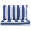 Poduszki na palety, 2 szt., niebiesko-białe paski, Oxford Lumarko!