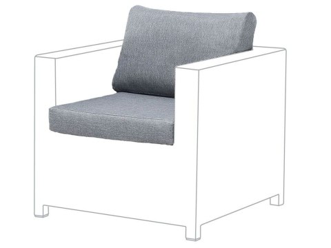 Zestaw poszewek na poduszki ogrodowe szary MILANO