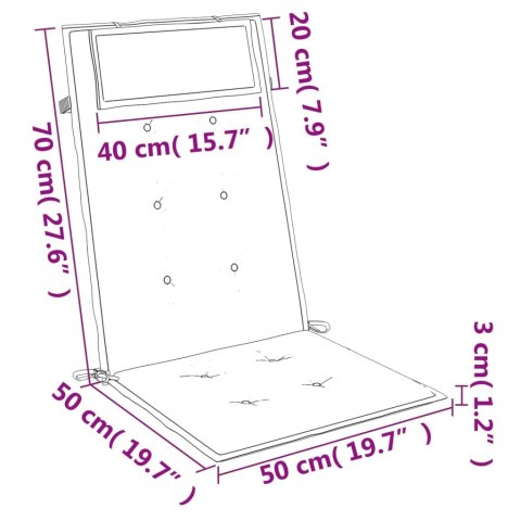 Poduszki na krzesła z wysokim oparciem, 6 szt., beżowe, Oxford Lumarko!