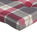 Poduszki na leżaki, 2 szt., w czerwoną kratę, tkanina Oxford Lumarko!