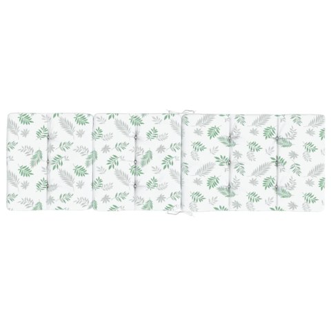 VidaXL Poduszki na leżaki, 2 szt., wzór w liście, tkanina Oxford