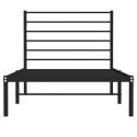 Metalowa rama łóżka z wezgłowiem, czarna, 75x190 cm Lumarko!